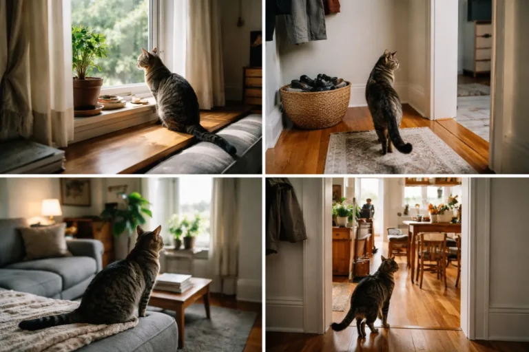 Cat revisiting a sunny windowsill